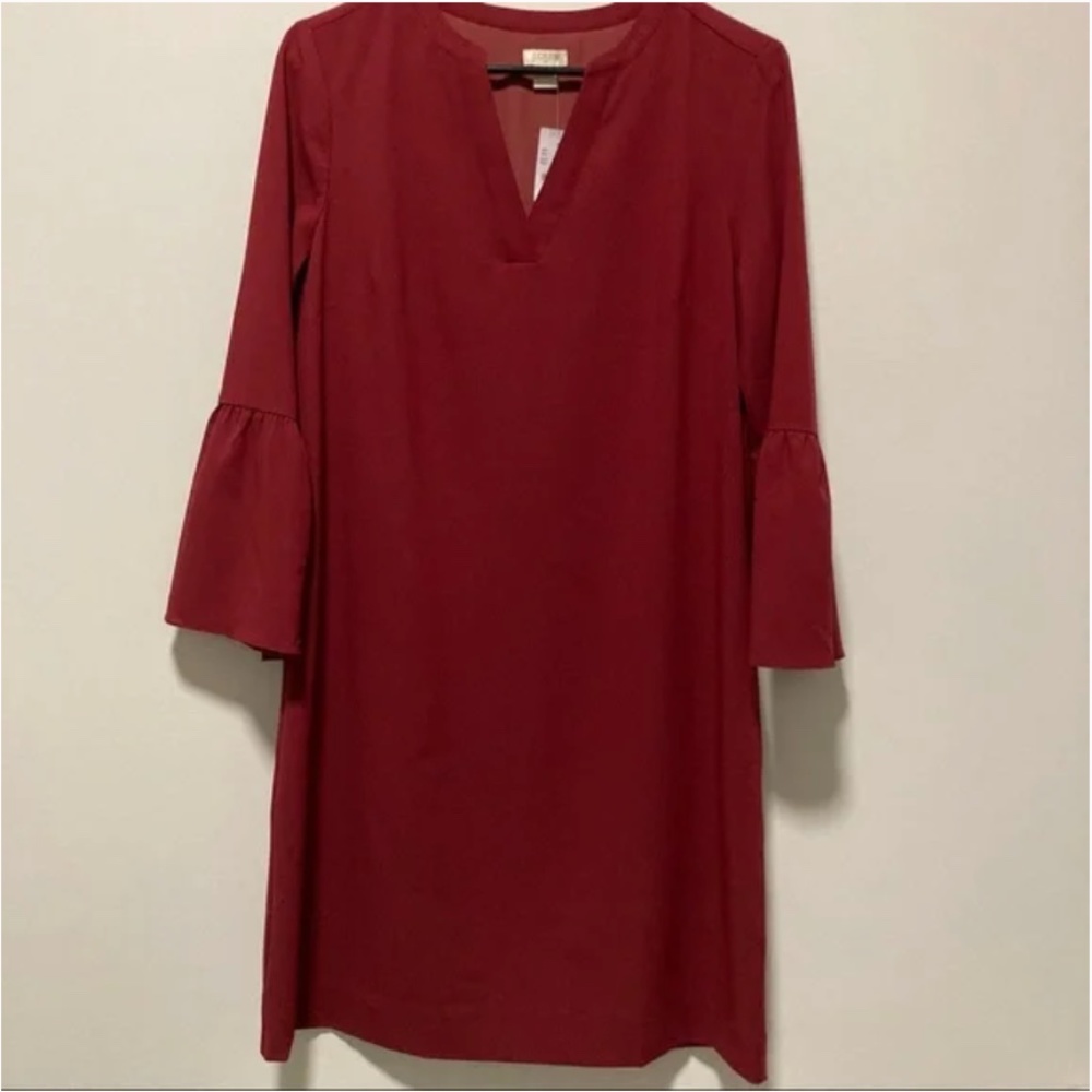 NWT J.Crew V-Neckline Long Sleeve Mini Dress 2